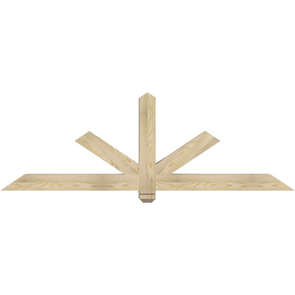 Ekena Millwork Kennewick Rough Sawn Timber Gable Bracket, Douglas Fir, 72"W x 24"H x 4"D x 4"F, 8/12 Pitch GBW072X24X0404KEN00RDF - main
